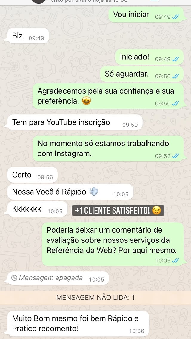Print de conversa no WhatsApp: cliente com comprovante de pagamento
